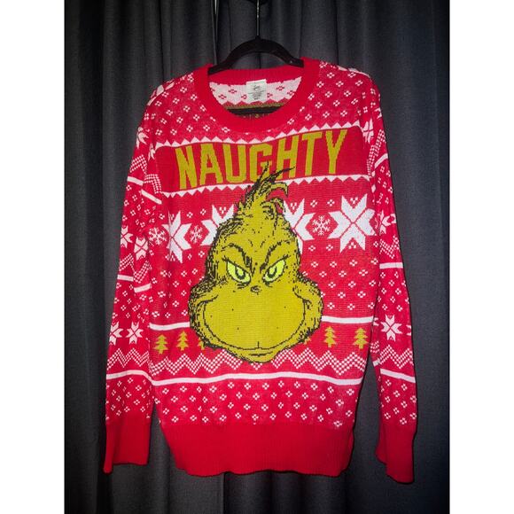 Ugly Christmas Sweater Xmas Size Large Grinch - Picture 1 of 3